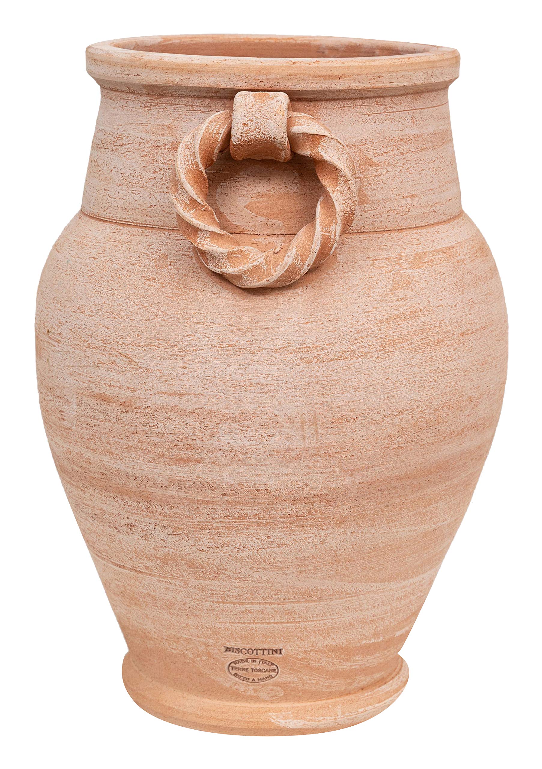 Biscottini Orcio Porta ombrelli per Esterno e Interno 36x32x32 cm | Vasi Terracotta Porta Ombrello Made in Italy | Portaombrelli da Esterno Lavorato a Mano