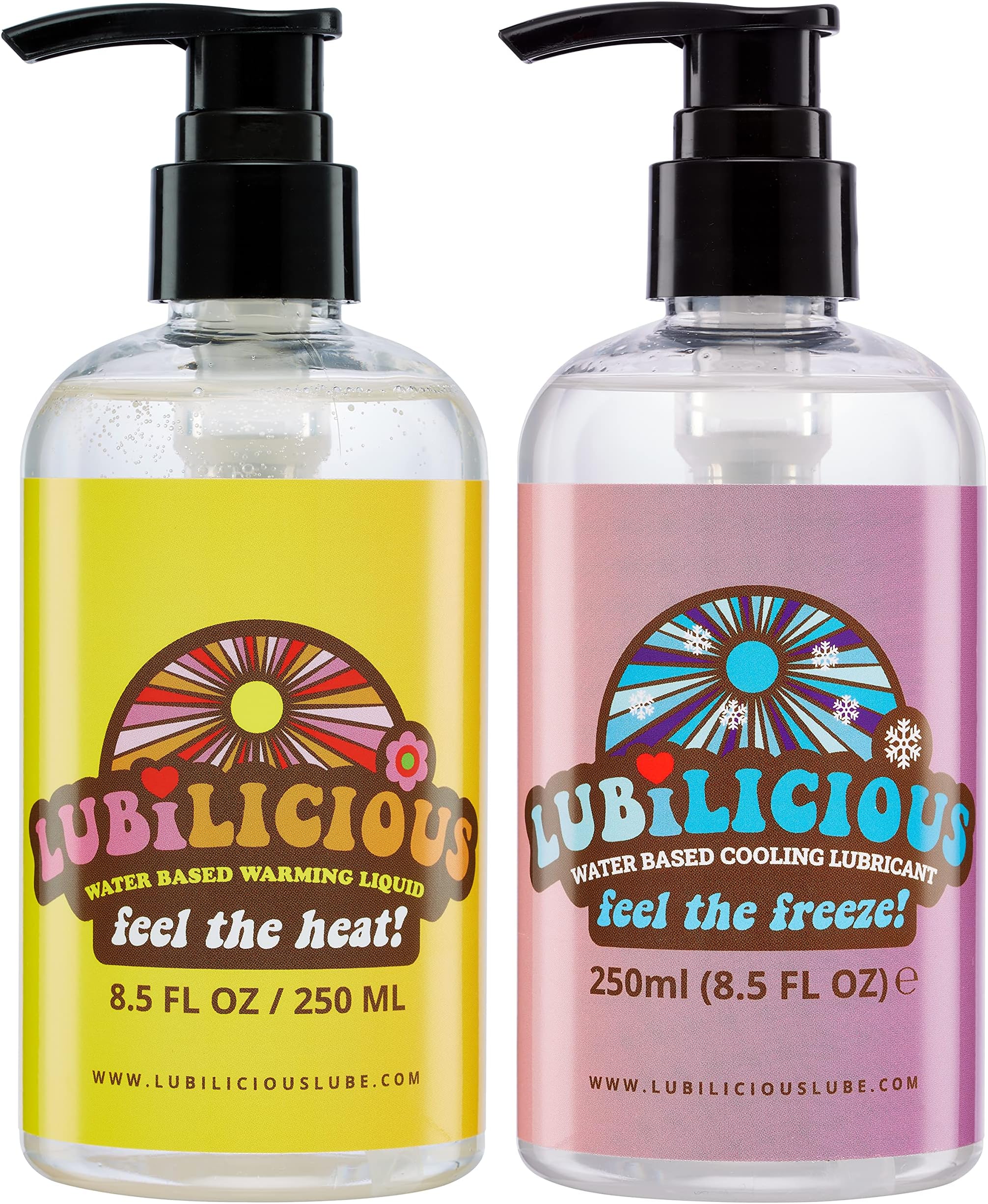 Lubilicious Cooling Lube & Warming Gel Combo Pack - Lubricant for Couples - Personal Gel for Men & Women - Personal Lubricant for Him & Lube for Her