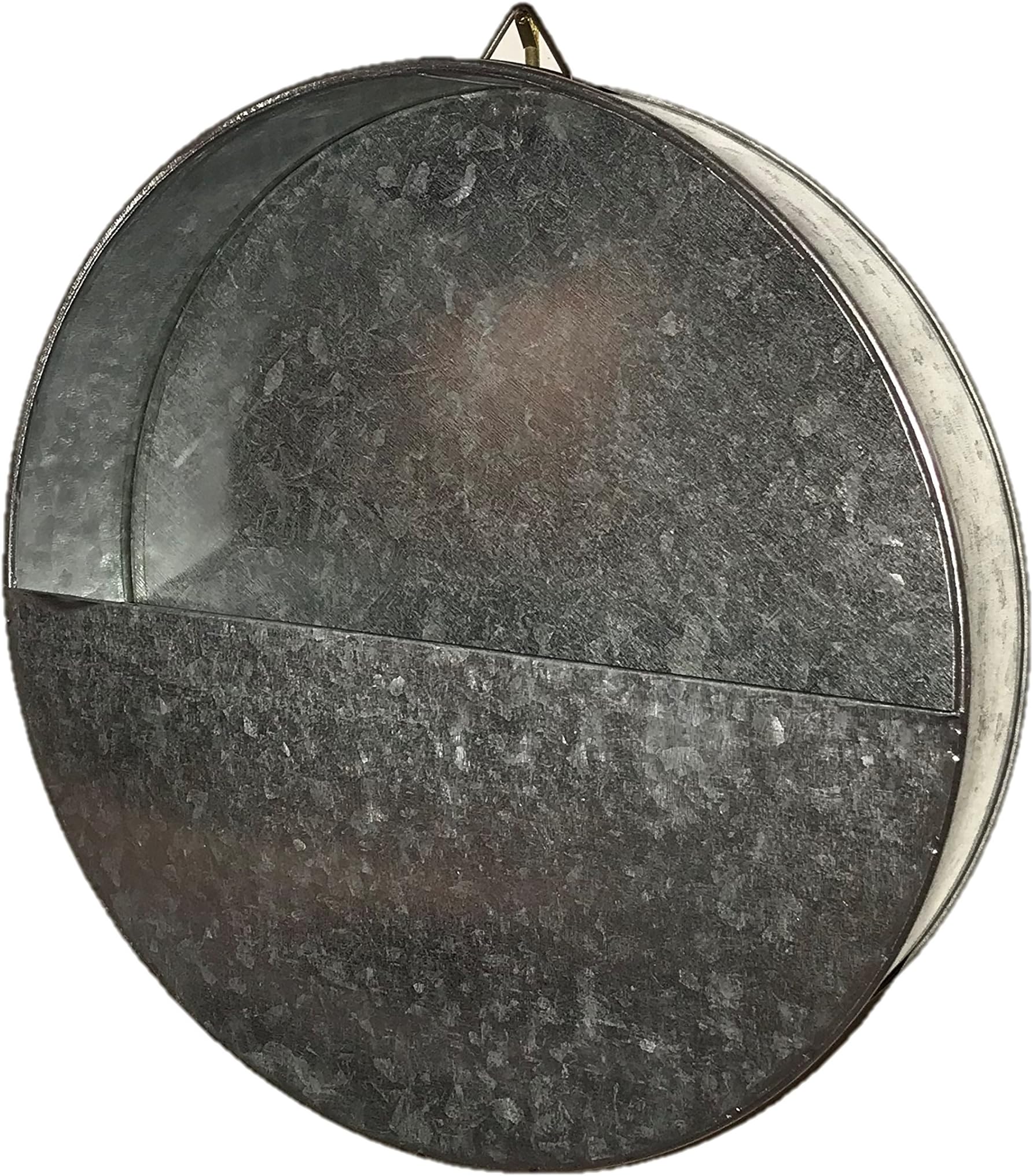 Galvanized Round Metal Wall Planter - 10" with mounting Hardware