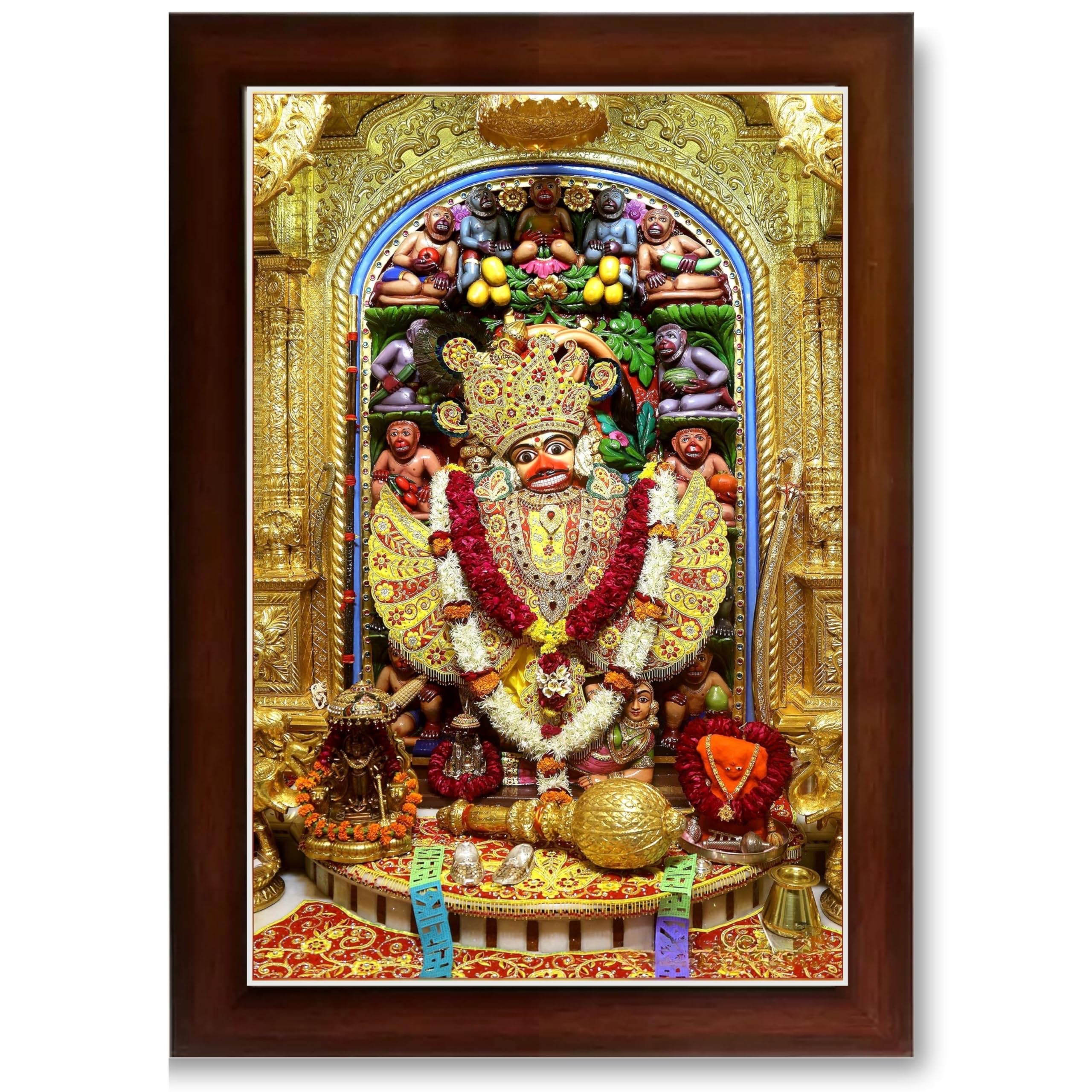 Shree Kashtabhanjan Dev Hanumanji Salangpur Photo Frame with Acrylic glass Synthetic, Wall hangings (10X14 Inches) KBS1013-202-image-40