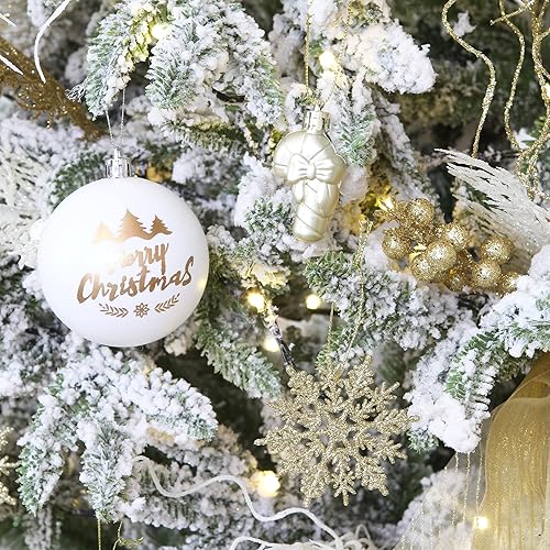 Miniatura 5 de Sea Team Paquete de 24 adornos artificiales de ramas de bayas de acebo con purpurina, palitos de frutas decorativos, tallos brillantes, púas, ramas