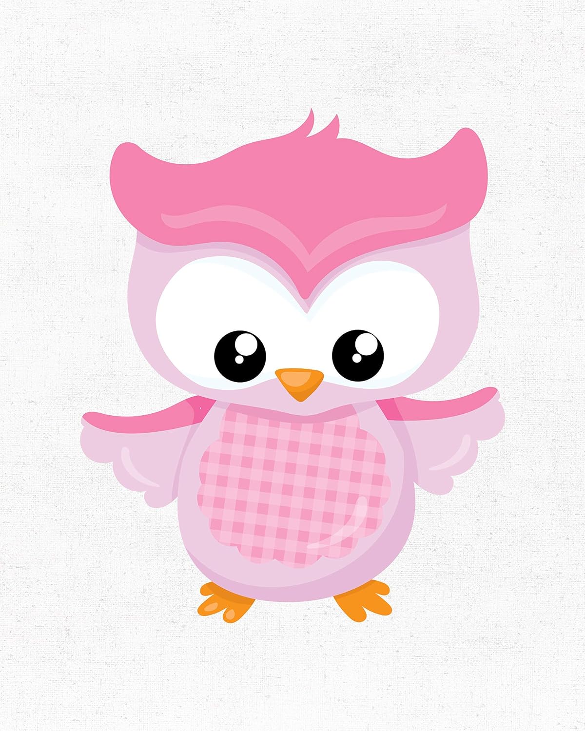 Vibrant Baby Owls Prints, 6 (8x10) Unframed Photos, Wall Art Decor for Home Work Office Nature Birds Animals Theme Children Youth Nursery Studio Family Room School Student Teacher Coach