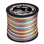 RUNCL Braided Fishing Line, 8 Strand Abrasion Resistant Fishing Line Braid, Super Durable, Smooth Casting, Zero Stretch, Smaller Diameter, Hi Vis, 328-1093 Yards, 12-100LB(20LB,546yds)