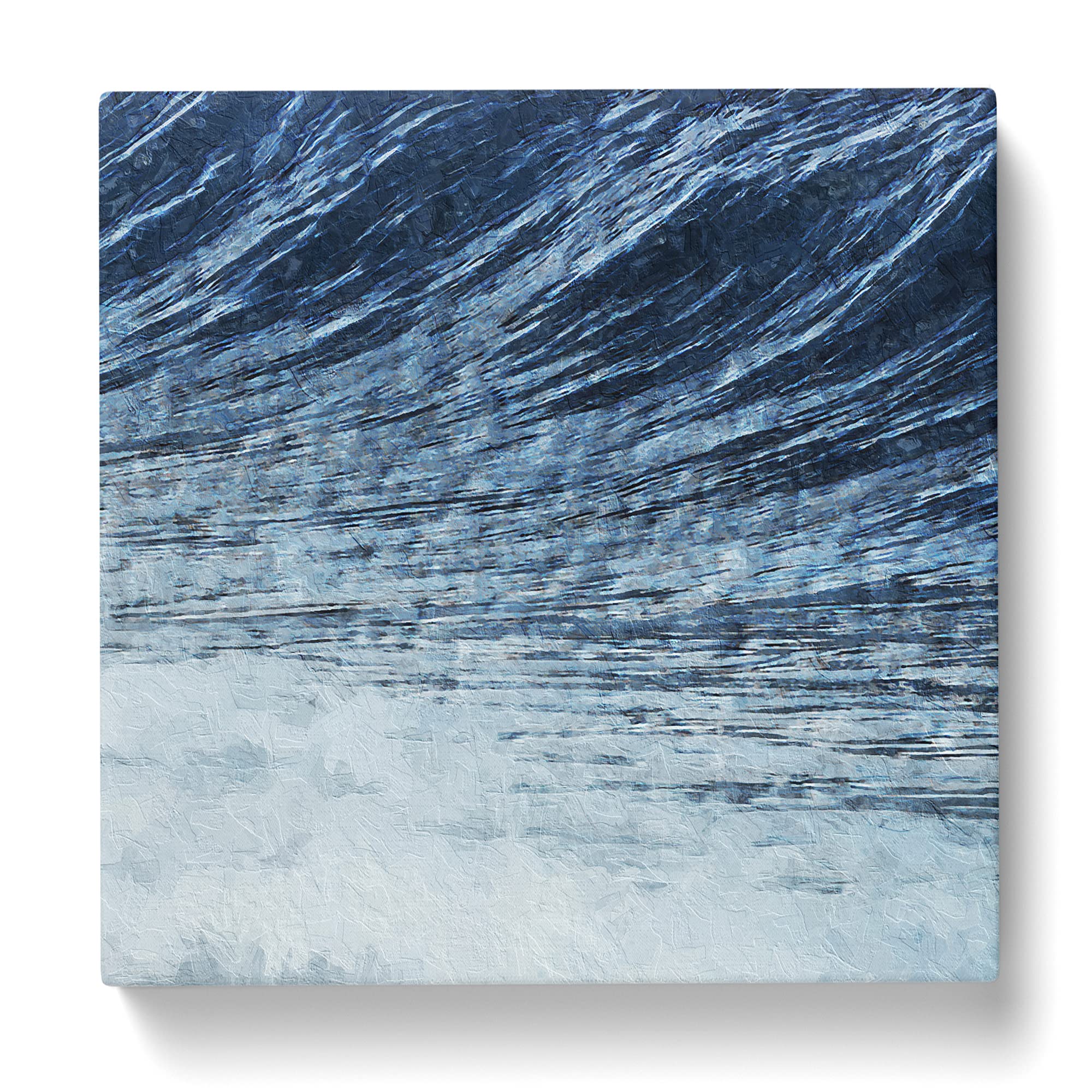 Rising of the Wave in Blue Canvas Print, Mixed, 35L x 35W cm - Image 3