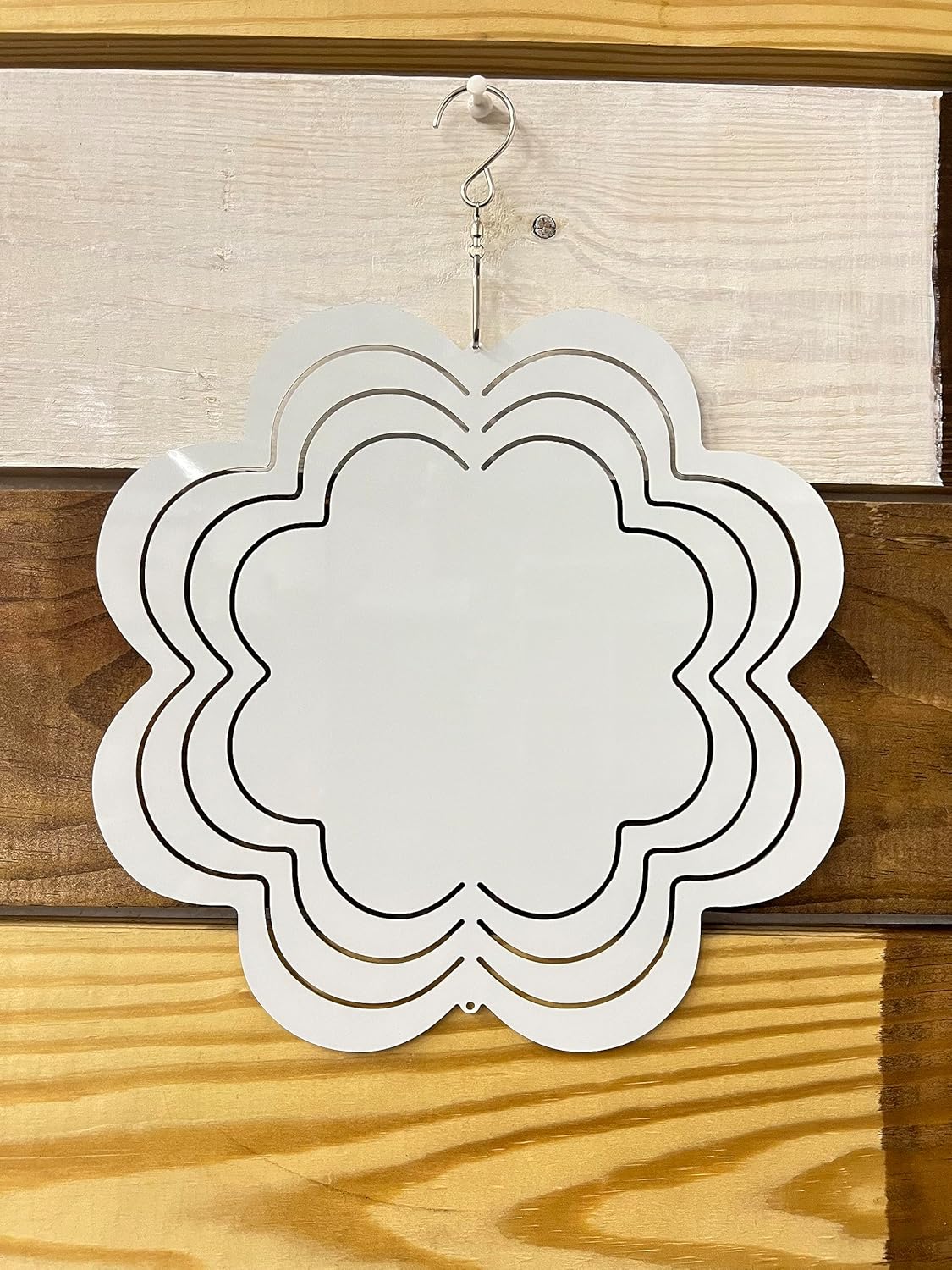 Groovy Flower Shaped Aluminum 10" Wind Spinner Sublimation Blank Pack of 3