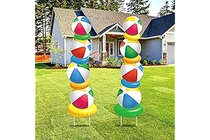 2 Pcs Summer Beach Balls Yard Signs With Stakes