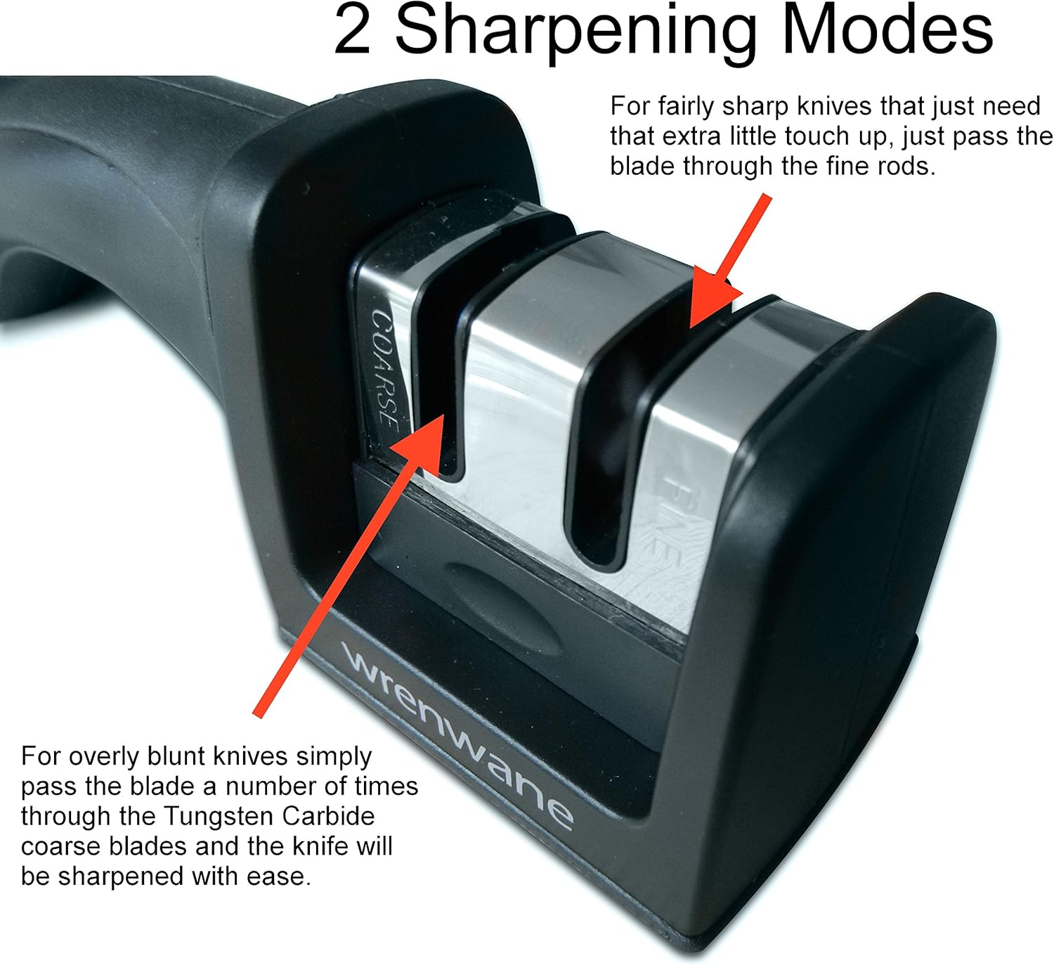 Bеѕt Dеаl Prоduсt Wrenwane Kitchen Knife Sharpener - 2 Stage Sharpening, Black