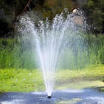 FT 14000 Floating Pond Fountain and Aerator Complete Kit with 14,000 GPH Pump, 100 Foot Power Cord, 3 Spray Styles | 100% US-Based Customer Service and