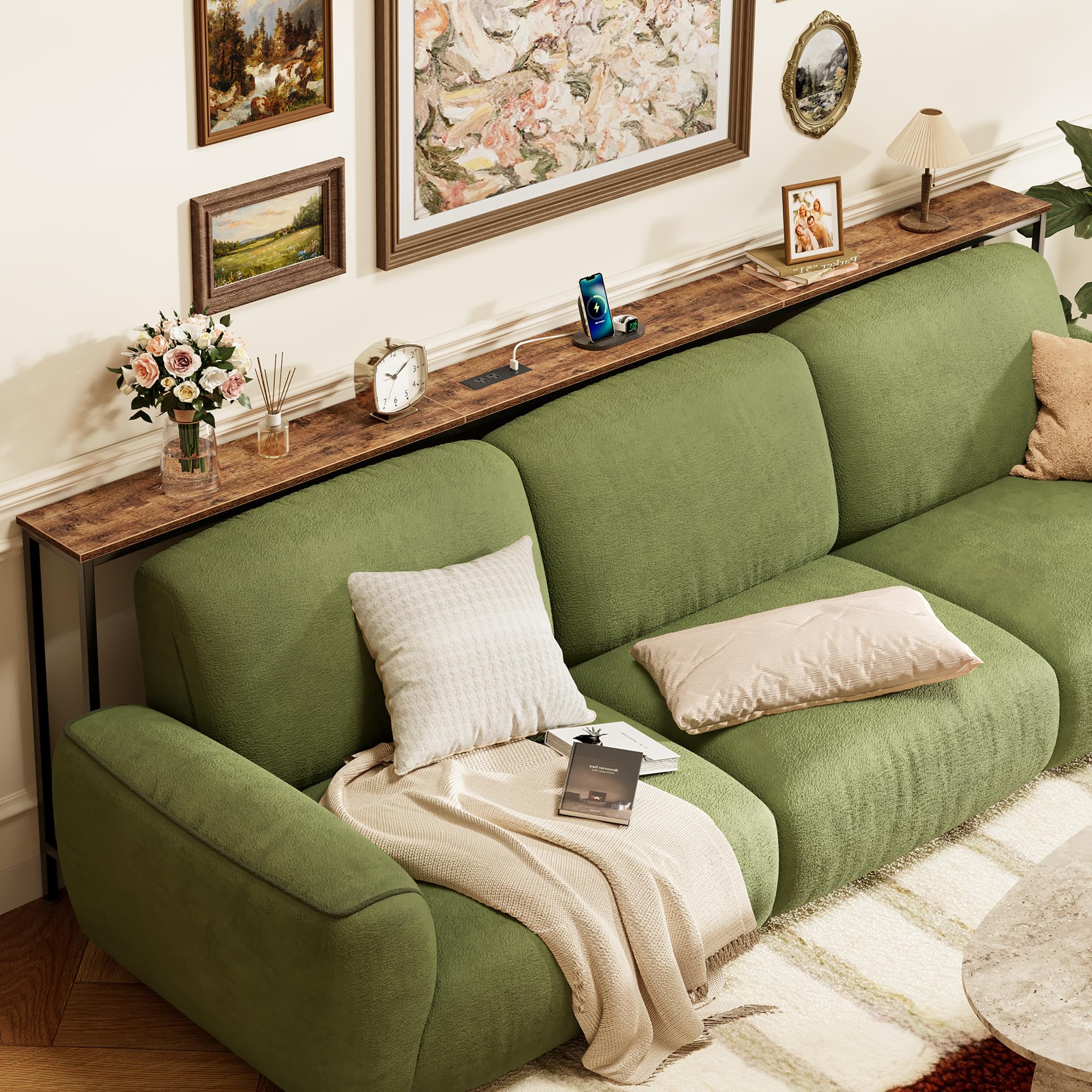 Best Sofa Table for 2026: 5 Behind-Couch Picks 2 SUPERJARE 70 Inch Console Table with Outlet, Sofa Table with Charging Station, N — product photo