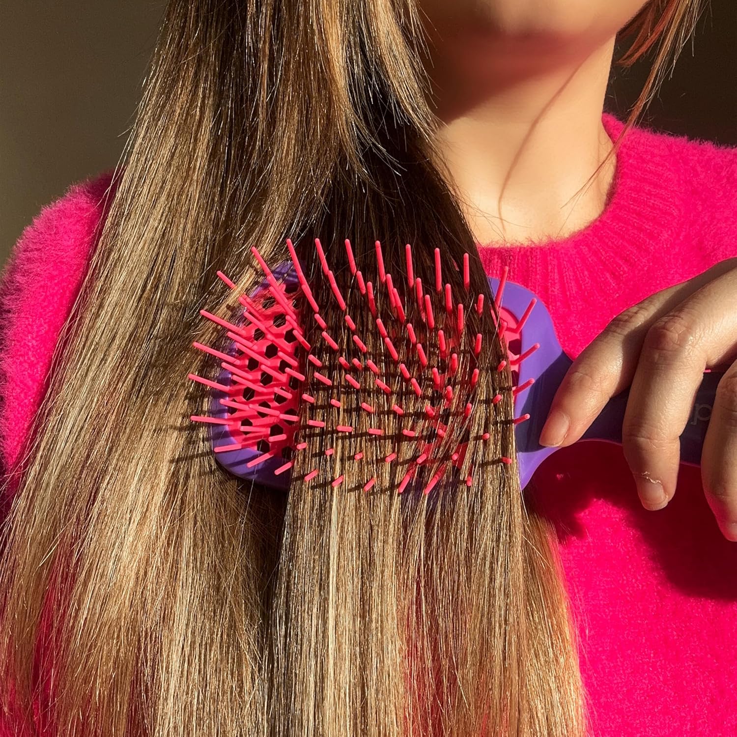 FHI Heat UNbrush Detangling Brush for Pain-Free Brushing on All Wet or Dry Hair Types — Durable DuoFlex Anti-Static Bristles, Lightweight Handle, Vented Hair Brush - Image 9