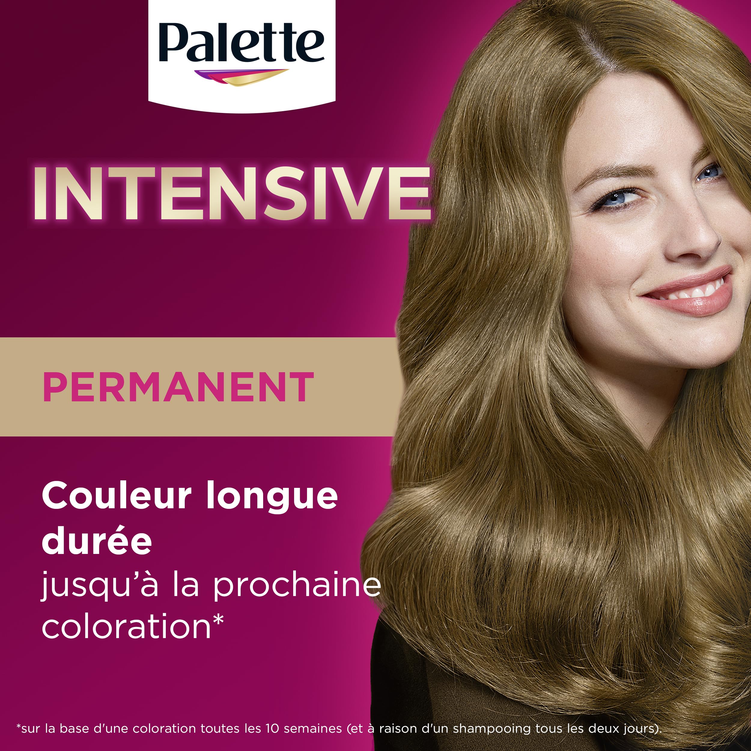 Palette, coloration permanente creme soin, couverture 100% cheveux blancs, couleur longue duree jusqu’a la prochaine coloration, 8.7 (7.7) blond terracotta