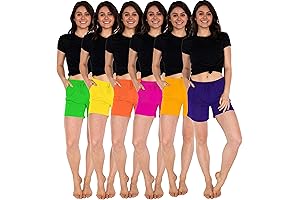 Women's Essentials 6-Pack Drawstring Sleep Shorts for Comfort & Relaxation