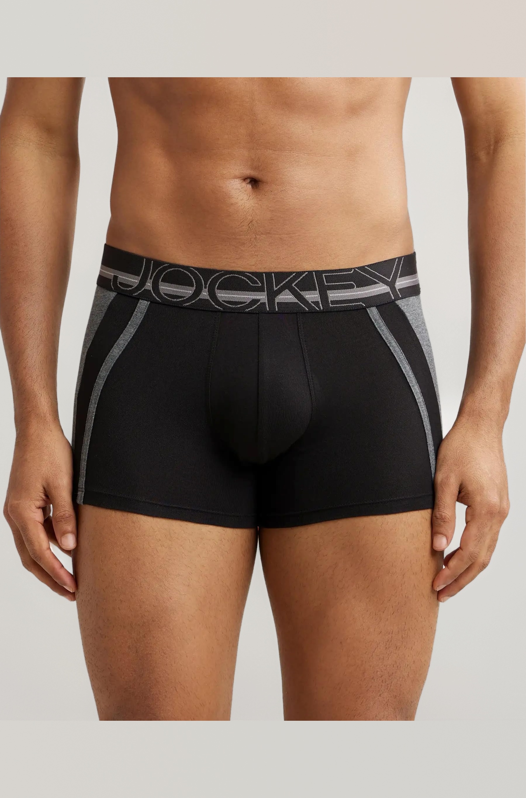 US21 Men's Super Combed Cotton Elastane Stretch Solid Trunk with Ultrasoft Waistband