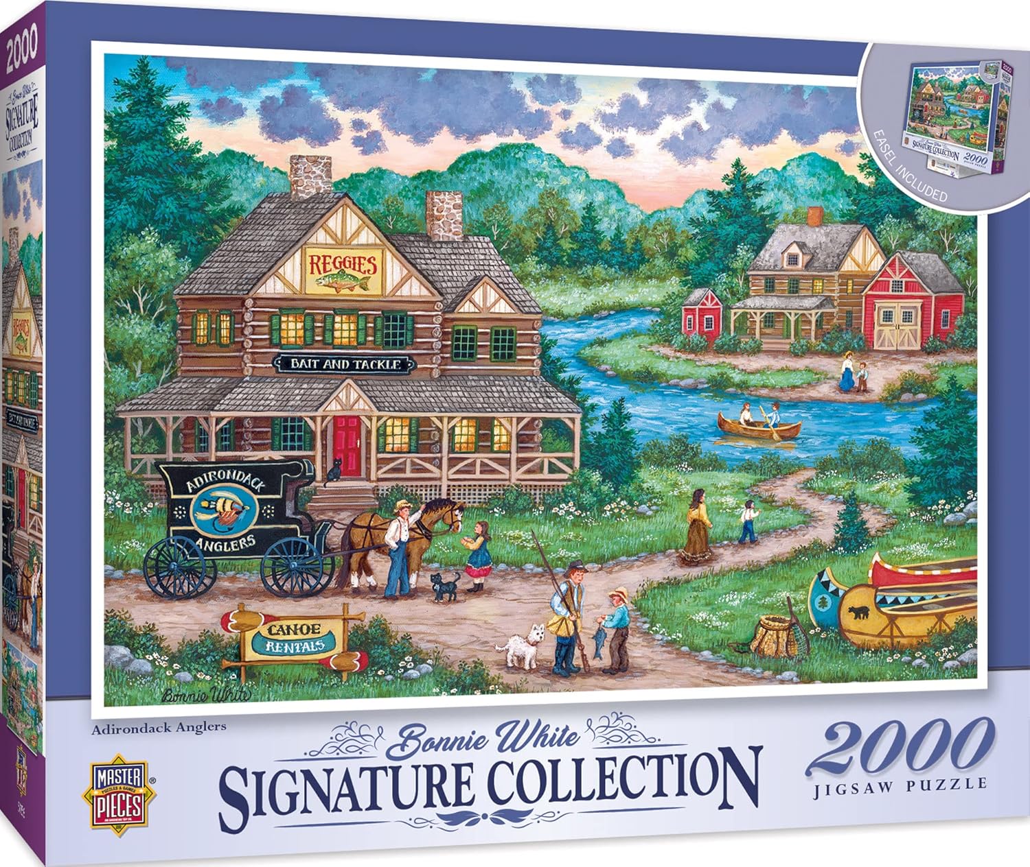MasterPieces 2000 Piece Jigsaw Puzzle for Adults, Family, Or Youth - Adirondack Anglers - 39"x27"