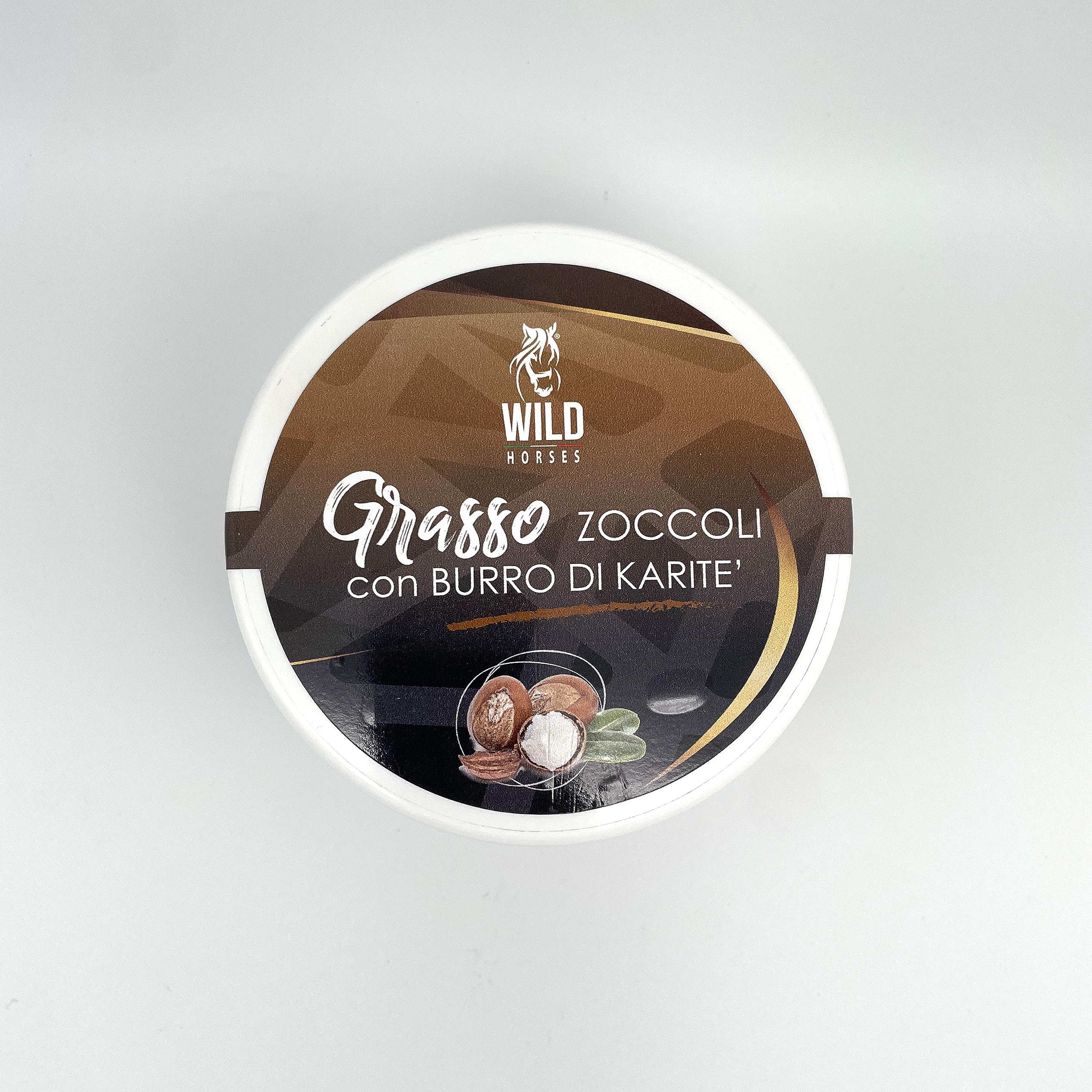 Wild Horses | Grasso per Zoccoli al Burro di Karitè, Rigenera, Isola e Protegge, Cura le Falangi Fragili, Secche o Screpolate, 500g, Made in Italy