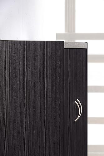 Miniatura 20 de Hodedah Despensa de cocina de 4 puertas con cuatro estantes, color blanco Blanco,Gris chocolate,Hayedo,Roble gris,Haya