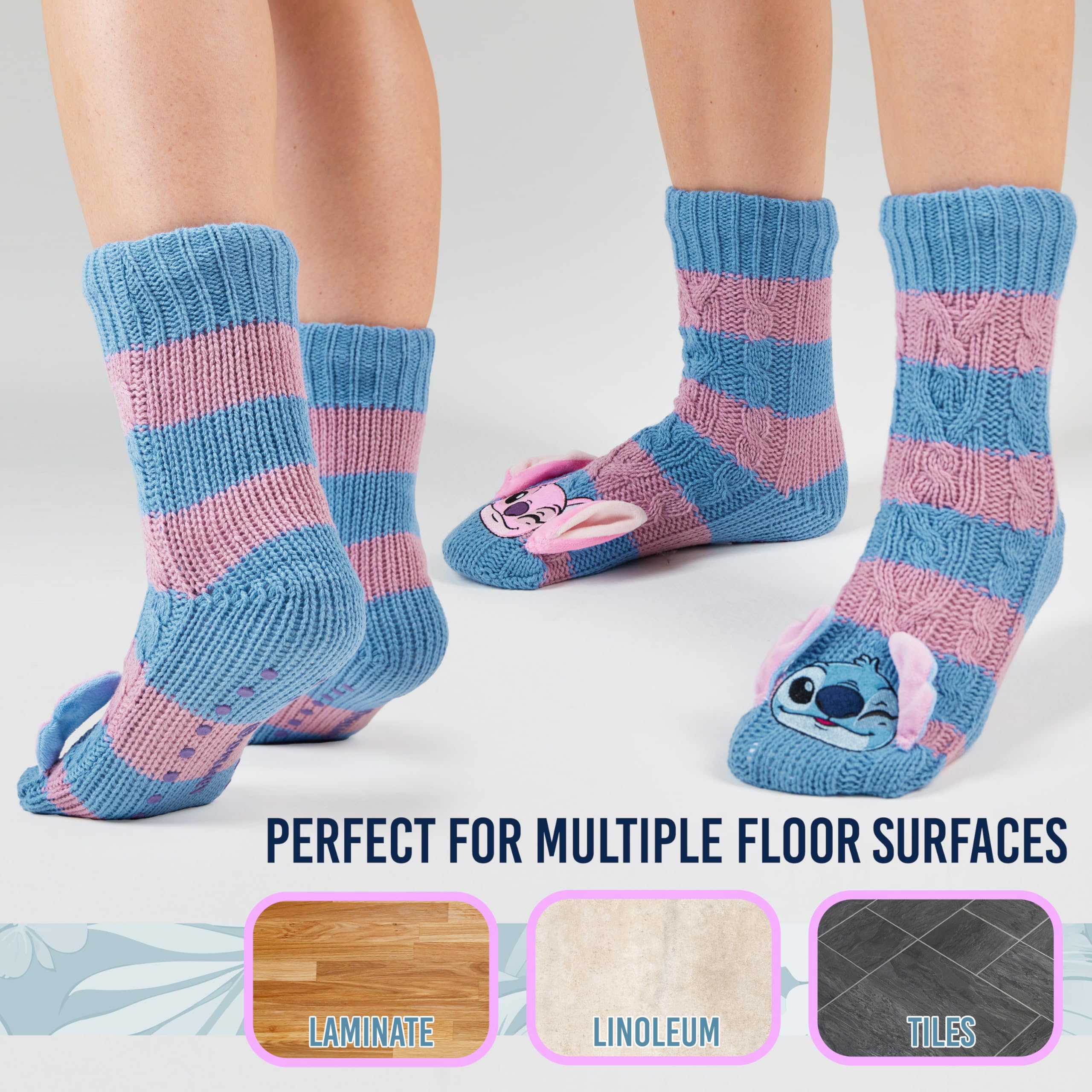 Get Trend Kuschelsocken Damen Teen 35-41, Rutschfeste Stoppersocken, Peanuts Woodstock, Der Grinch, Hello Kitty, Stitch & Mehr