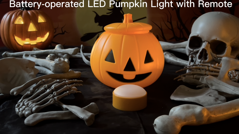 CANDLE IDEA Lot De 8 Lumières LED Citrouille D'Halloween Avec