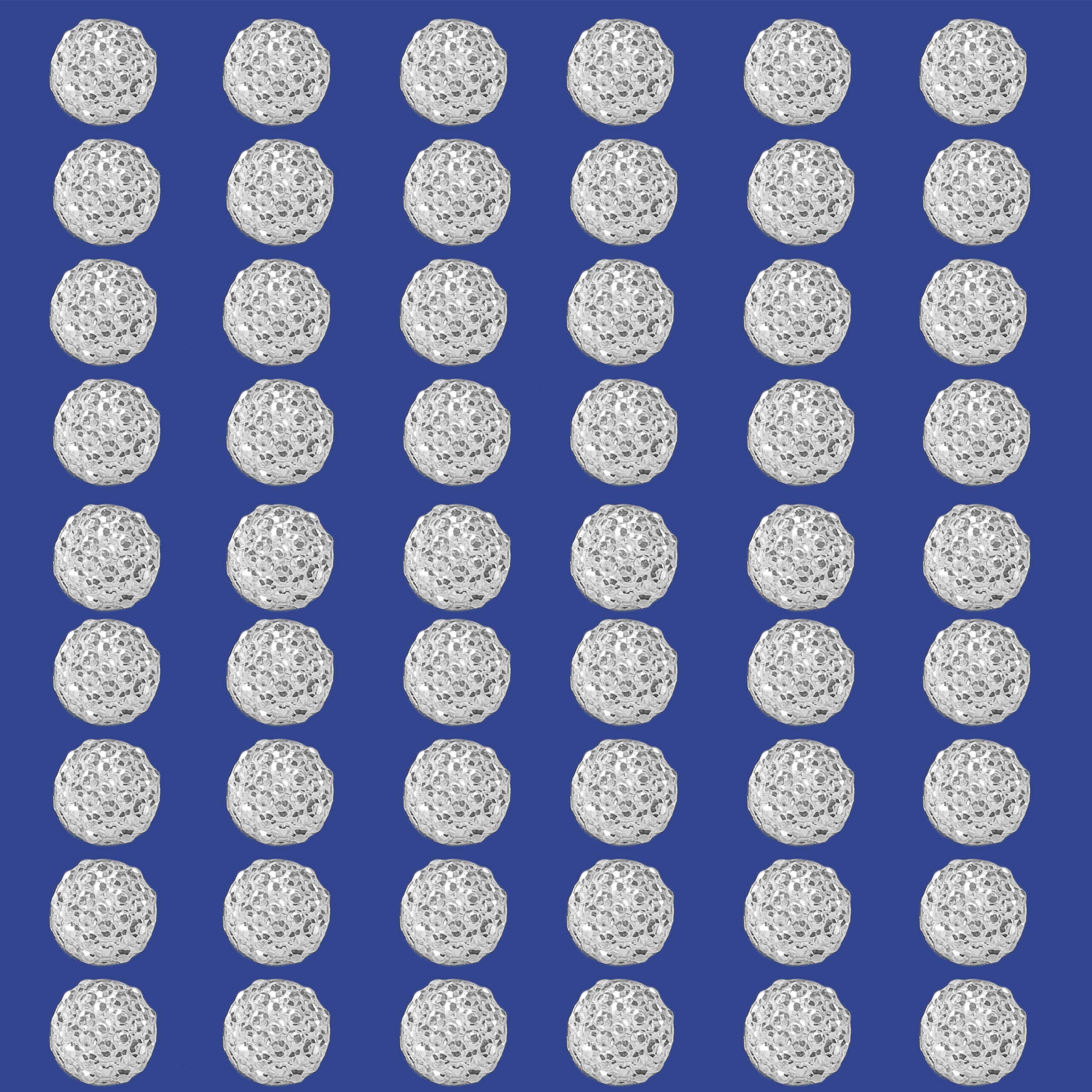 Pebble Eleven Silver Small Self Adhesive Crystal Gem Stickers (60Pcs Dot 6Mm)