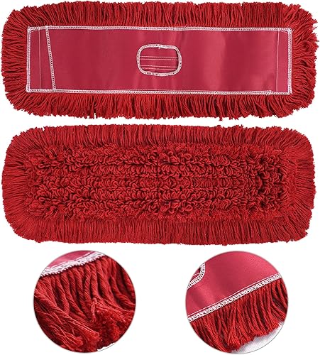 Miniatura 28 de Matthew Limpieza 24'' de alta resistencia Fregona desechable de polvo de algodón con extremo cortado y hilo de repuesto para cabezales de fregona