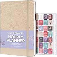 Vista 15 de Legend - Agenda por hora sin fecha, planificador diario por hora con ranuras de tiempo, organizador semanal de gestión del tiempo y libro de citas