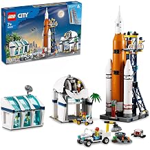 Lego City Rocket Launch Center Building Toy Set 60351, NASA-Inspired Space Toy with Rocket, Launch Tower, Observatory, and Mission Control, Pretend Play Space Toy for Kids Boys Girls Age 7+ Years Old