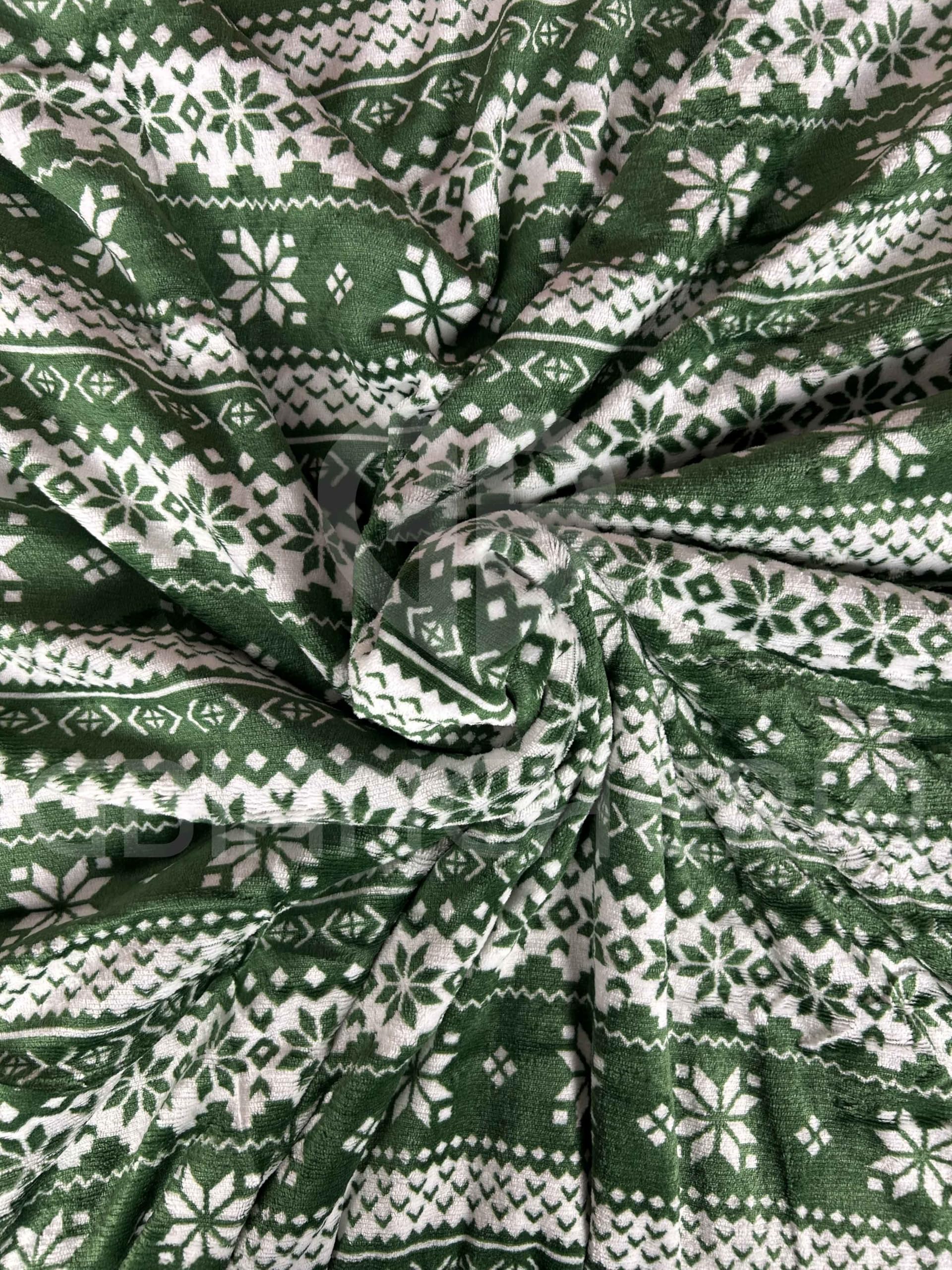 GBiancheria Coperta Plaid Sherpa Double-Face “Lapponia” – Calda e Morbida, Lato Pile 170 g/m² & Sherpa 170 g/m², Certificata OEKO-TEX, Reversibile Verde, 3 Misure (Matrimoniale 200x230cm)