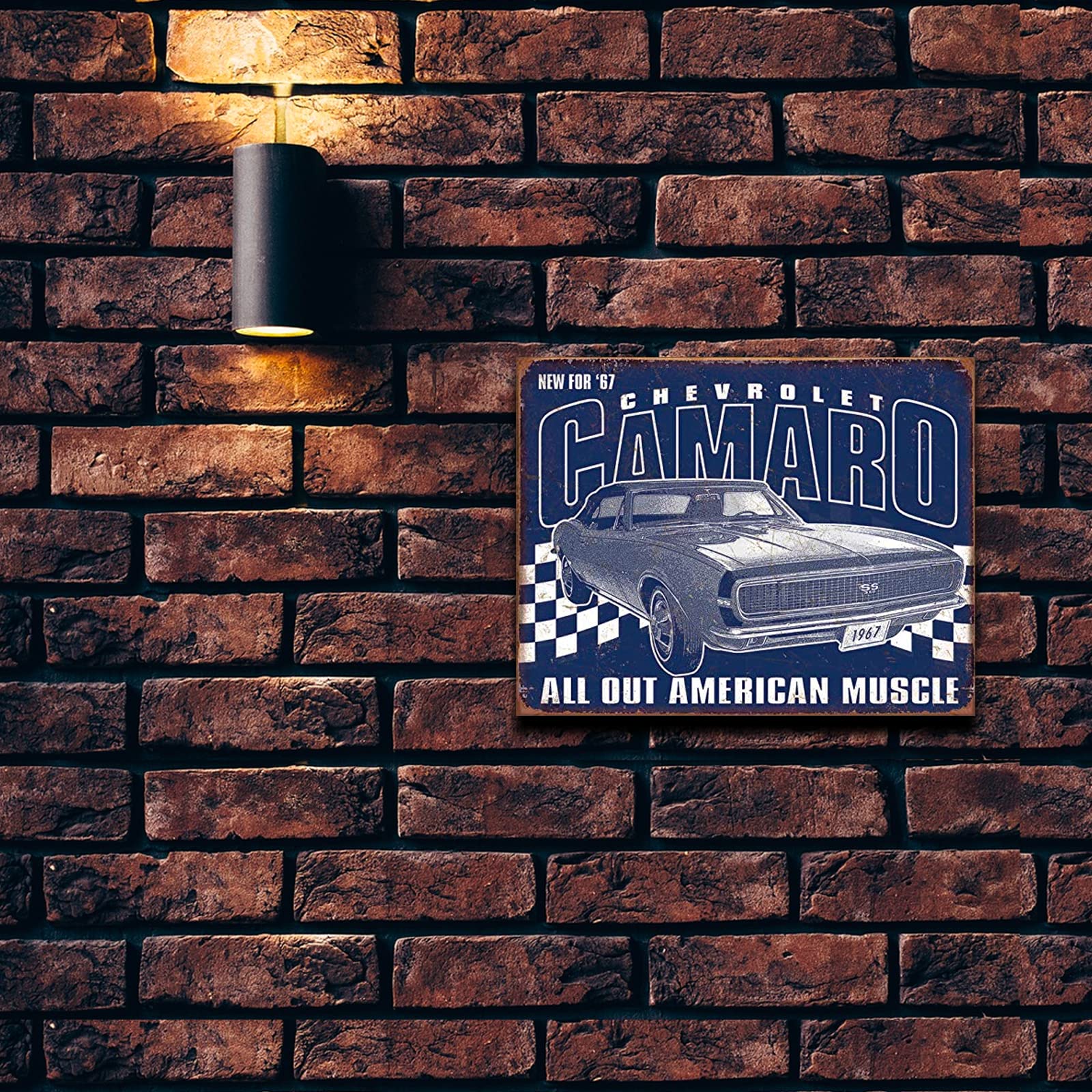 Plaque Décorative Vintage Chevrolet Camaro SS – Idéale Pour Déco Garage Ou Atelier