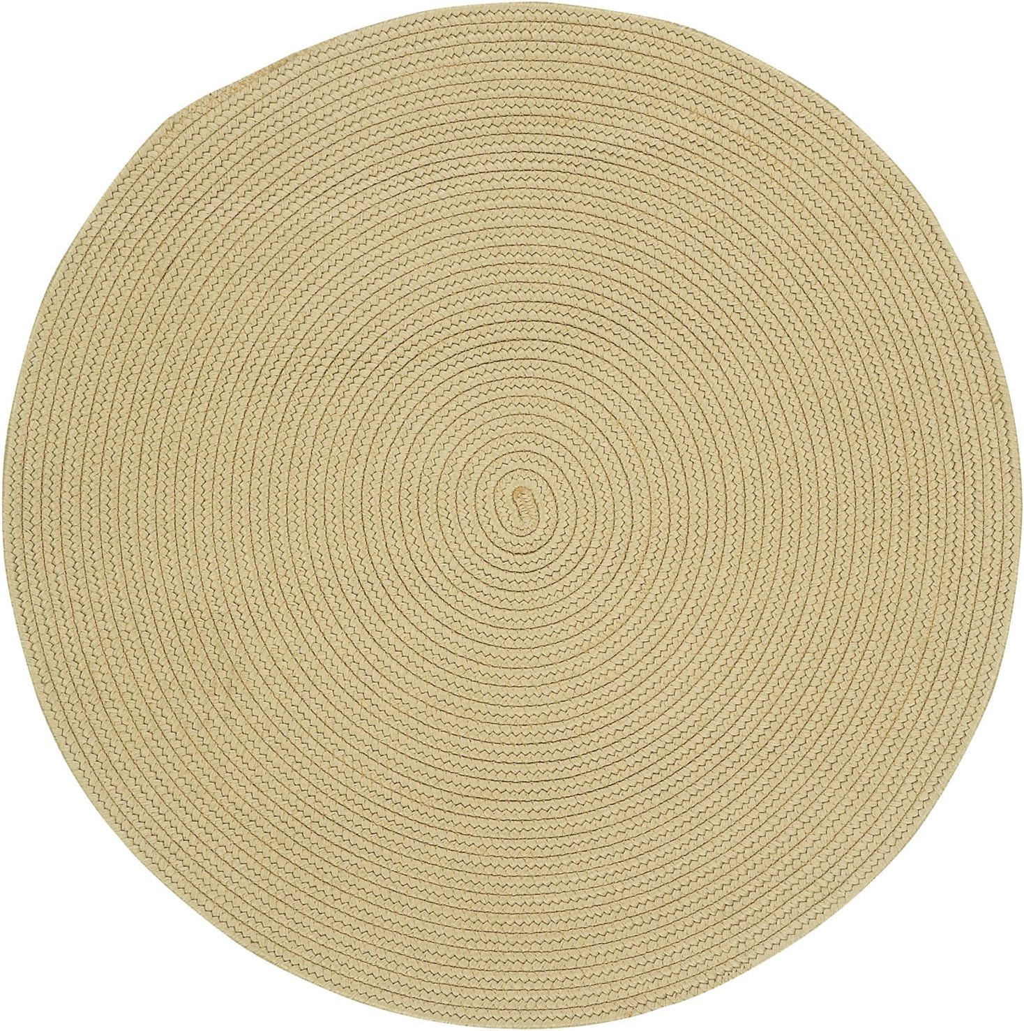 Capel Rugs Mill Creek Round Braided Area Rug, 8', Tan