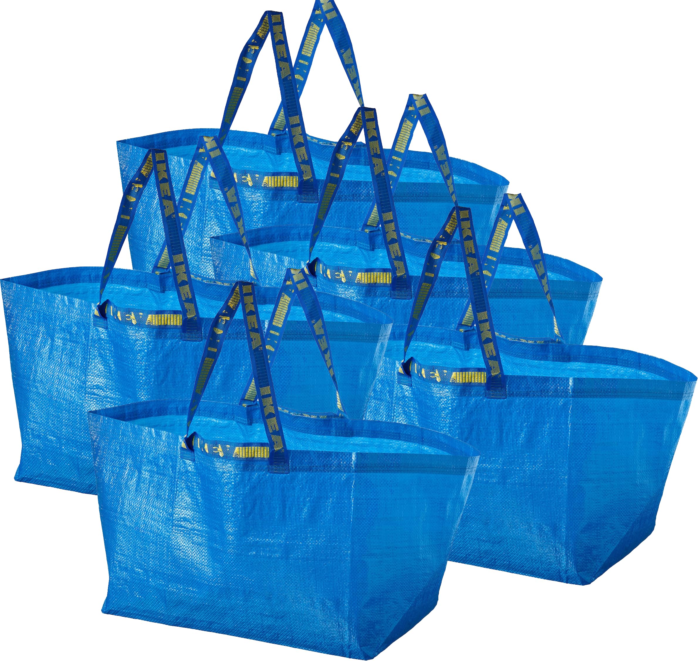 Ikea - 5x Frakta Blue Large Bags - Ideal For Shopping, Laundry & Storage