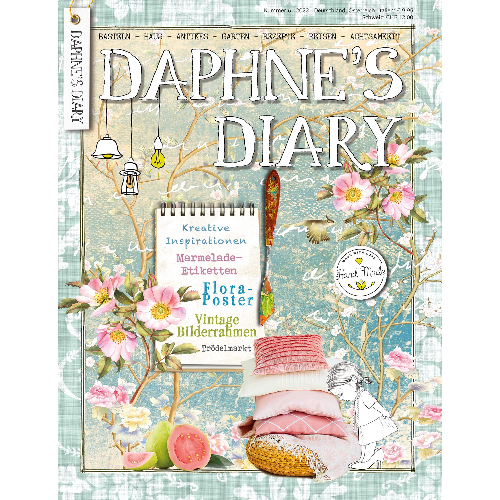 Daphne's Diary Magazine #6 2022 (German) | Creative Art Craft Workbook | Interactive Diary Magazine for Mindfulness, Coloring, Art, Cooking, Travel | Full of Creative Inspirations and Sweet Articles