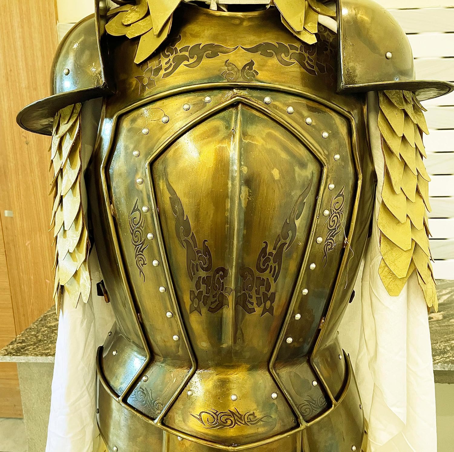 15th Century ~ Battle LARP Warrior Kingsguard Half Body Armor Suit, Knight Half Suit Wonderful Gift for Medieval Lover