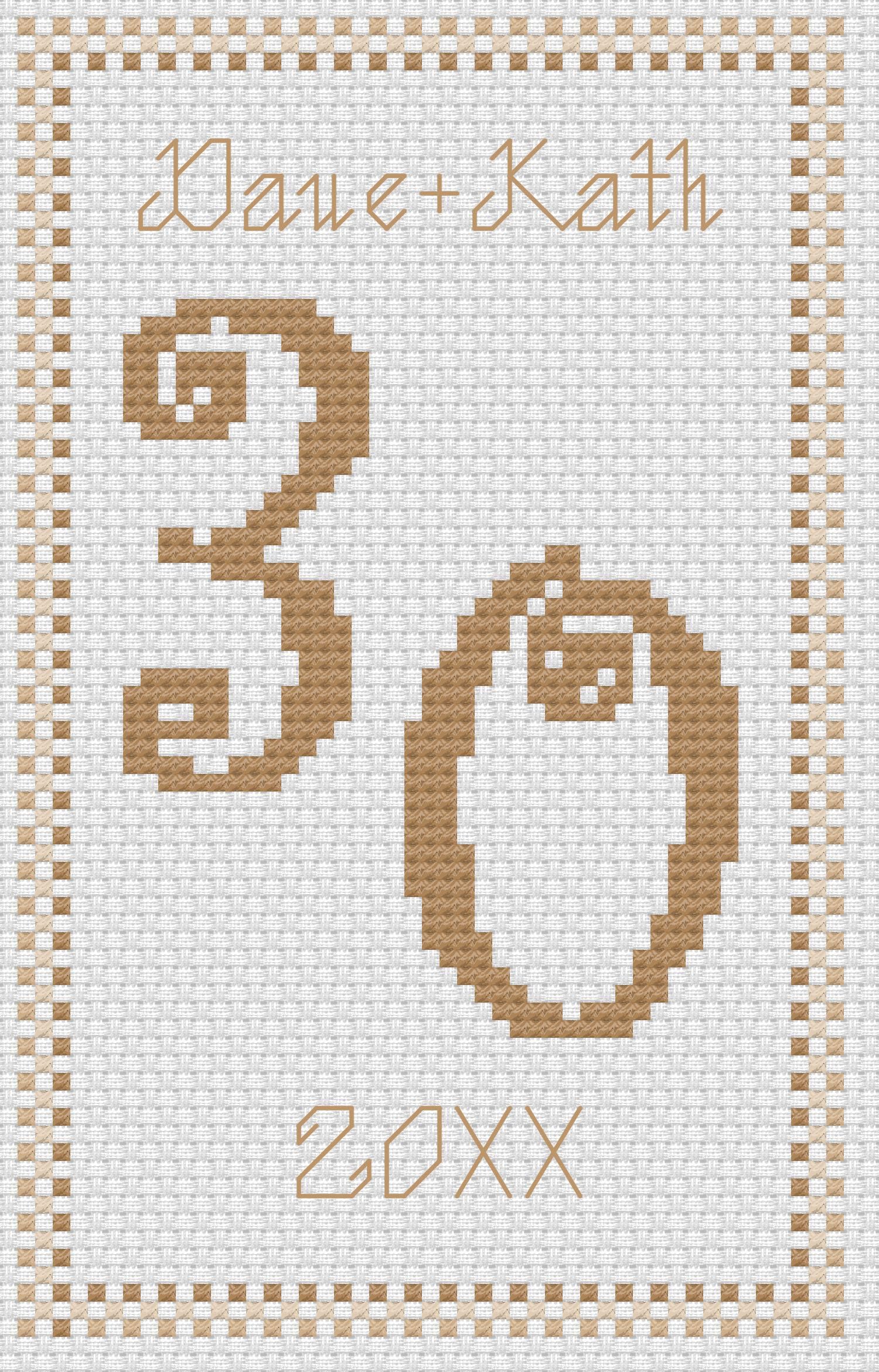 Florashell Needlecrafts Clear Pearl Wedding Number Anniversary Cross Stitch Card Kit