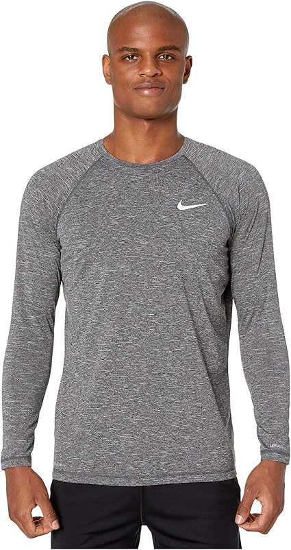 Nike men's hydroguard upf 40 sun protection swim rash guard Clearance