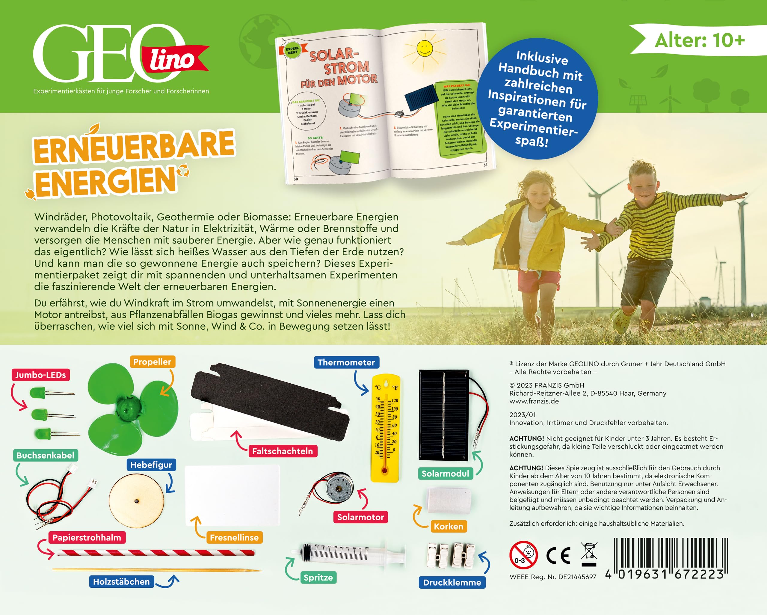 FRANZIS 67222 - GEOLINO - Erneuerbare Energien, inspirierende Bauprojekte für drinnen und draußen