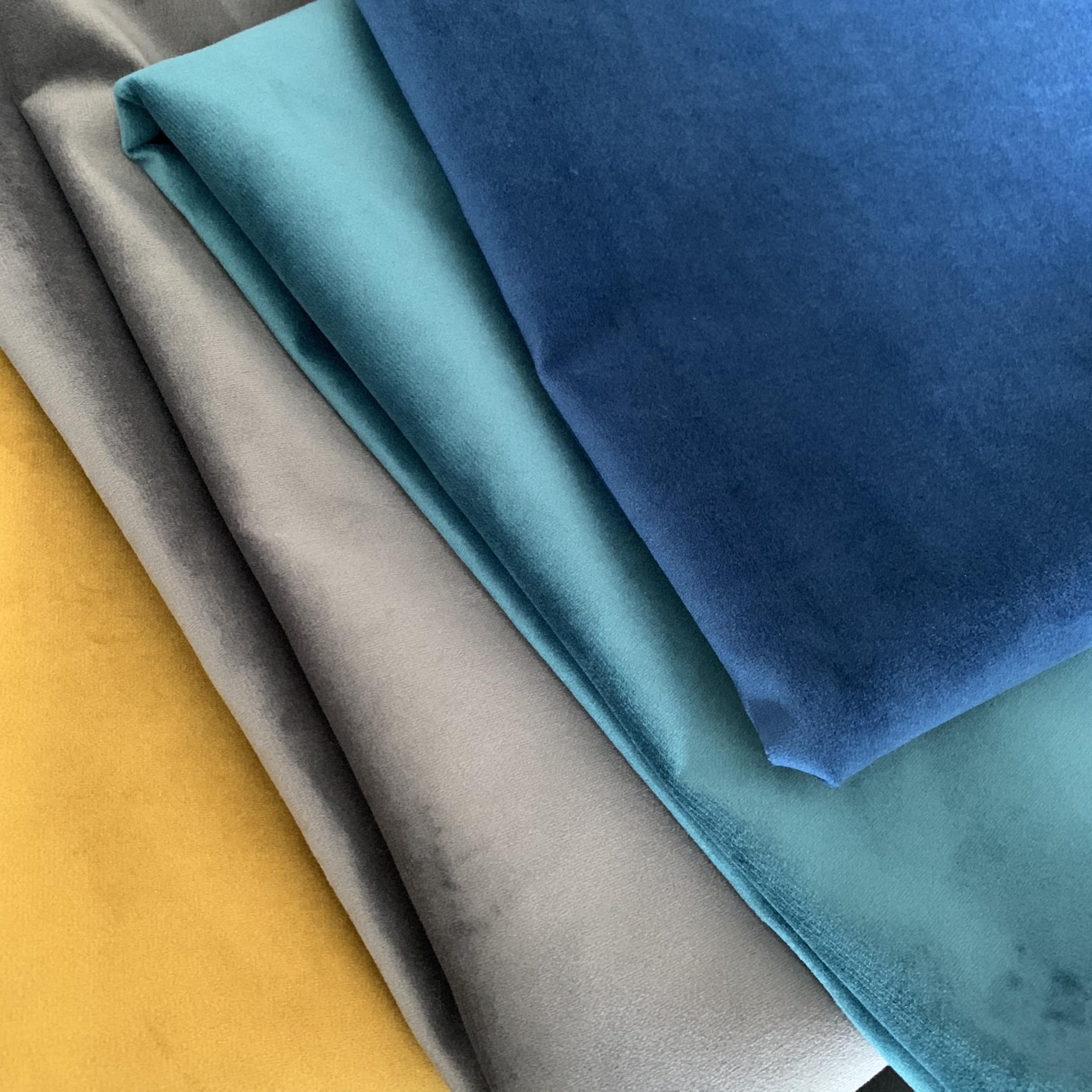 Velveton Velvet Fabric Upholstery Soft Material Cushion Throw Curtain Craft (Midnight, Half Metre) — image 1