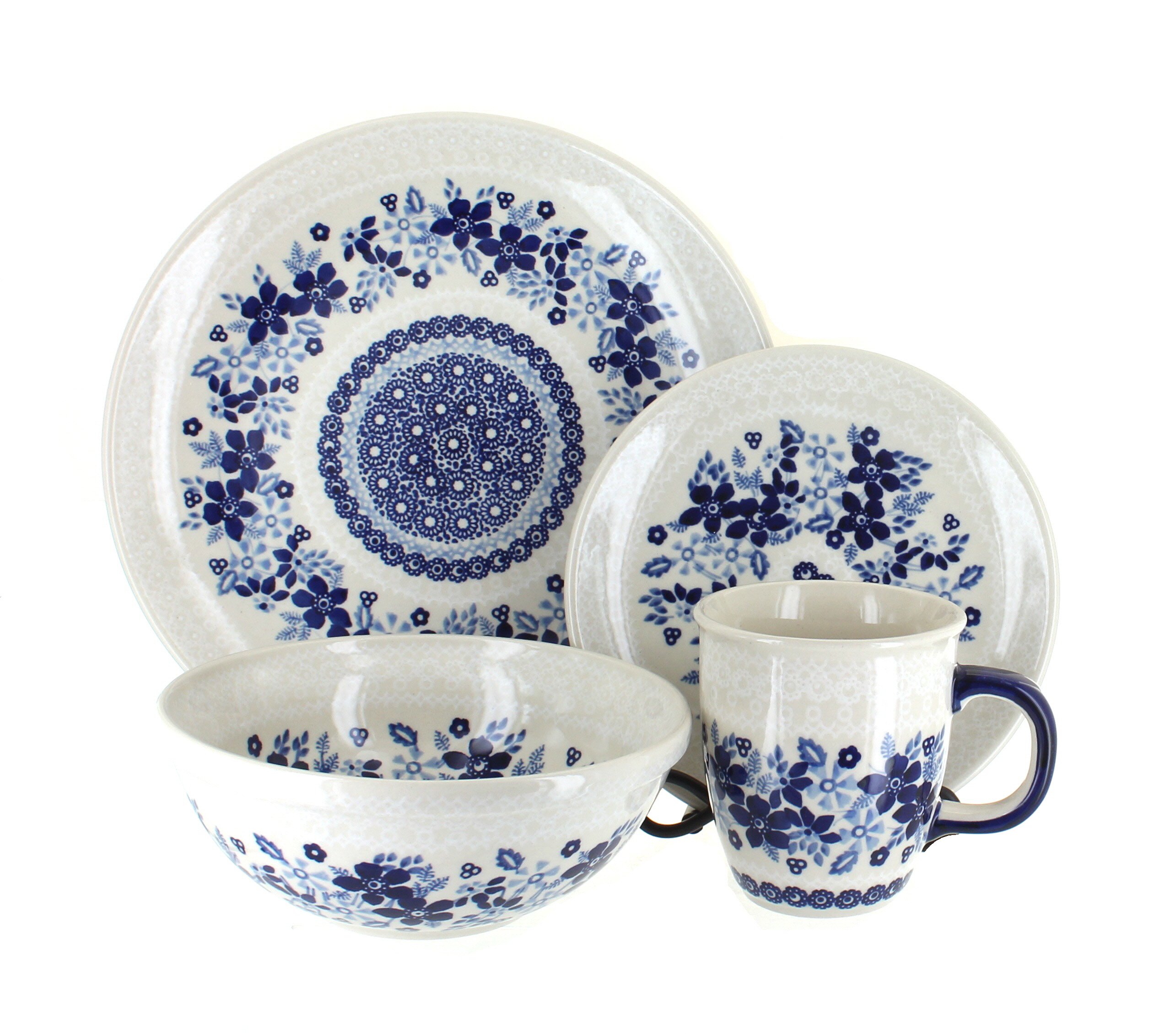 Amazon.co.jp: ポーランド食器Elizabeth 16 Piece Dinnerware Set 