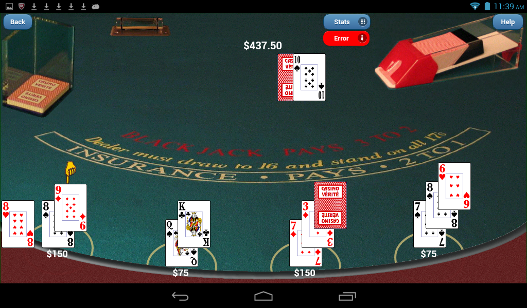 Blackjack Verite Games App on Amazon Appstore