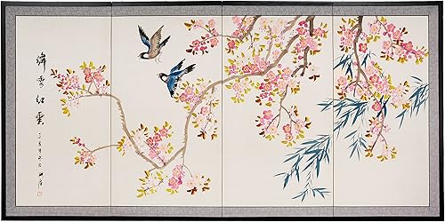 Oriental Furniture 36" Shing Huo Blossom, Negro, palo de rosa