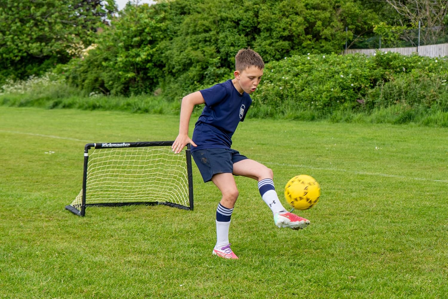 Kickmaster One-on-One Folding Goal Set - Black