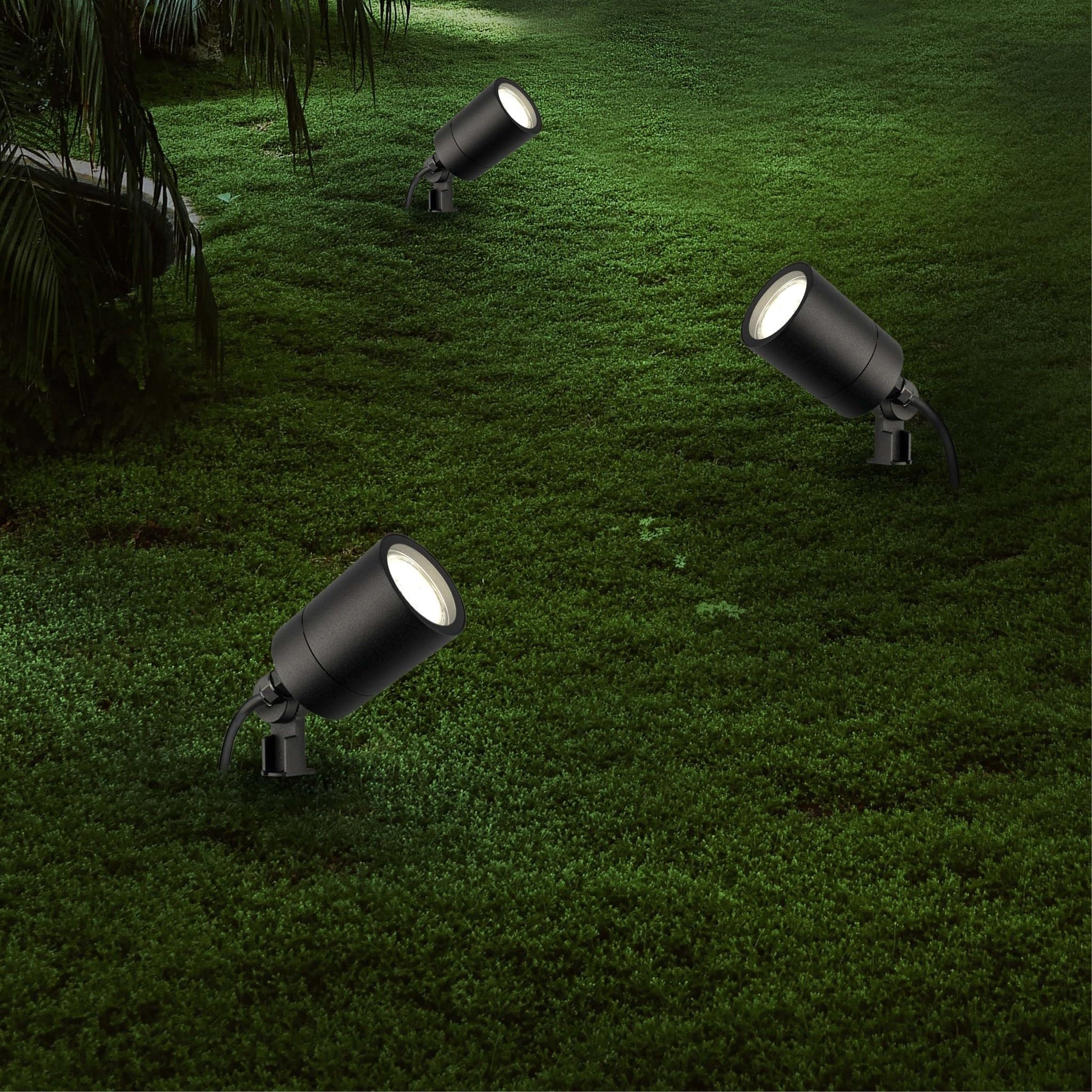 Ledvion - Spot LED Encastré Rond, IP67, Douille GU10, Câble De 1m, Lampe Extérieure, Éclairage De Jardin