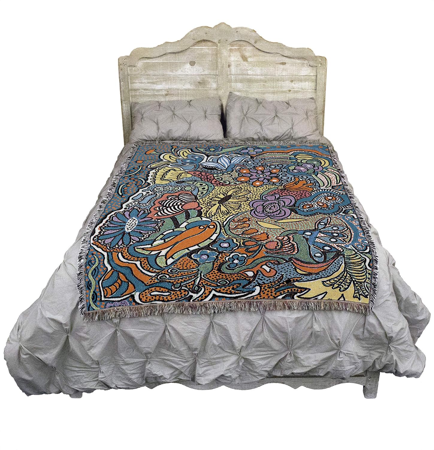 Pure Country Weavers Potpourri Blanket by Helen Kiebzak - Abstact Art - Gift Tapestry Throw Woven from Cotton - Made in the USA (72x54)