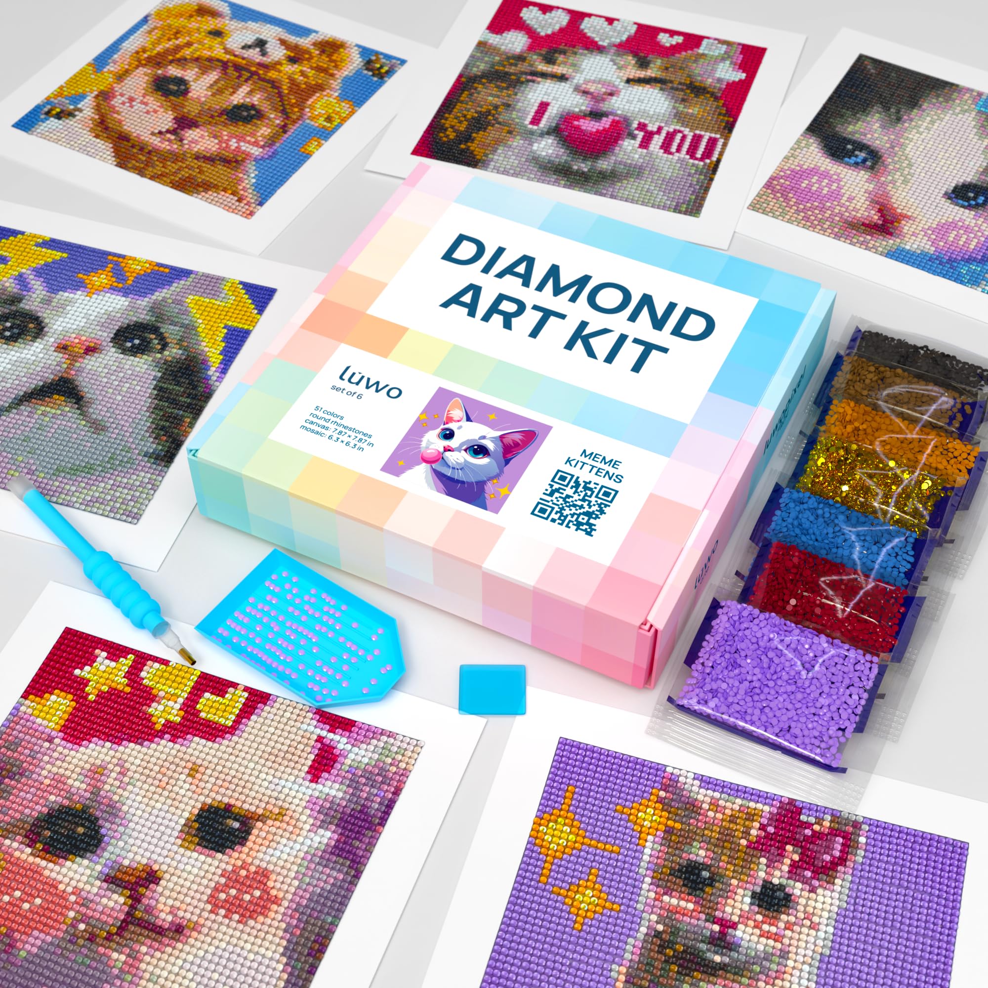 Amazon.com: LuwoArte Painting Kit – Japanese Theme (Kittens)