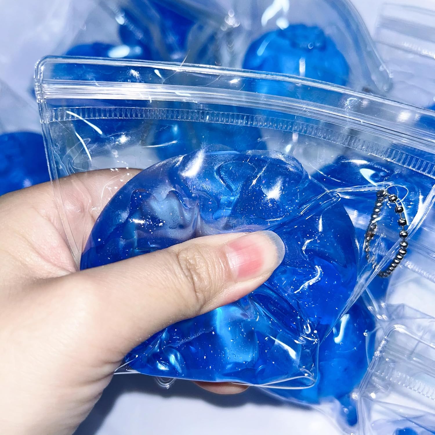Taba Squishy ,Stress Ball,Kawaii Squishies Silicone Toys,Stress Relieving Fur Ball OPP Packaging Gifts|Squishy Fidget Toys for Anxiety&Relaxation|Perfect Desk Accessory for Adults(Big Blueberry)