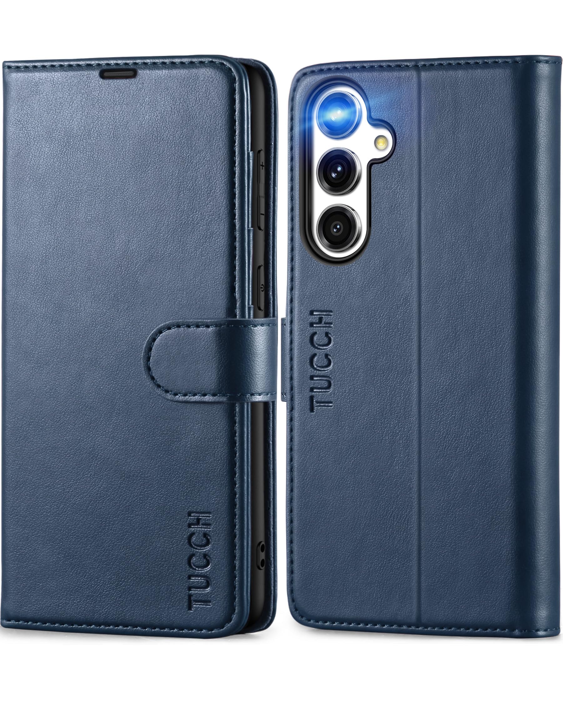 TUCCH Wallet Case for Galaxy S23 FE, [TPU Shockproof Interior Case] Folio Kickstand [RFID Blocking] Card Slot, Magnetic PU Leather Protective Flip Cover Compatible with Galaxy S23FE 5G 6.4