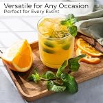 MIAMIO - Drinking Glasses Set of 12/6 x Small 370 ml and 6X Big 450 ml Glass Cups for Water, Cocktails, Tea and Beer - Dishwasher Safe