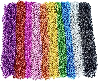 ZYFLSQ 7mm Beaded Necklaces Bulk Party Favors Decorations