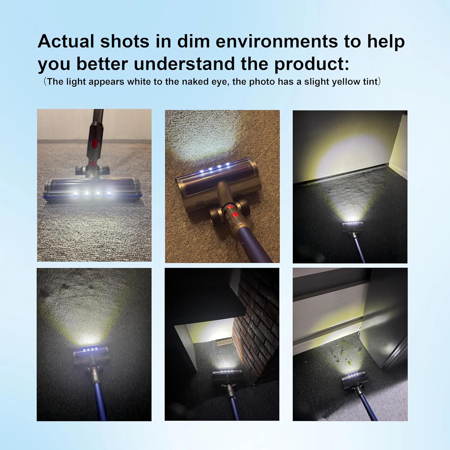 V8 V11 Vacuum Cleaner Heads Replacement Parts for Dyson V7 V8 V10 V11 V15 Cordless Vacuum,Motorhead Attachments with LED Light,Anti-Scratch V-shaped Brush Rollers for Thin Carpets,Rugs,Hard Floor（1+1）