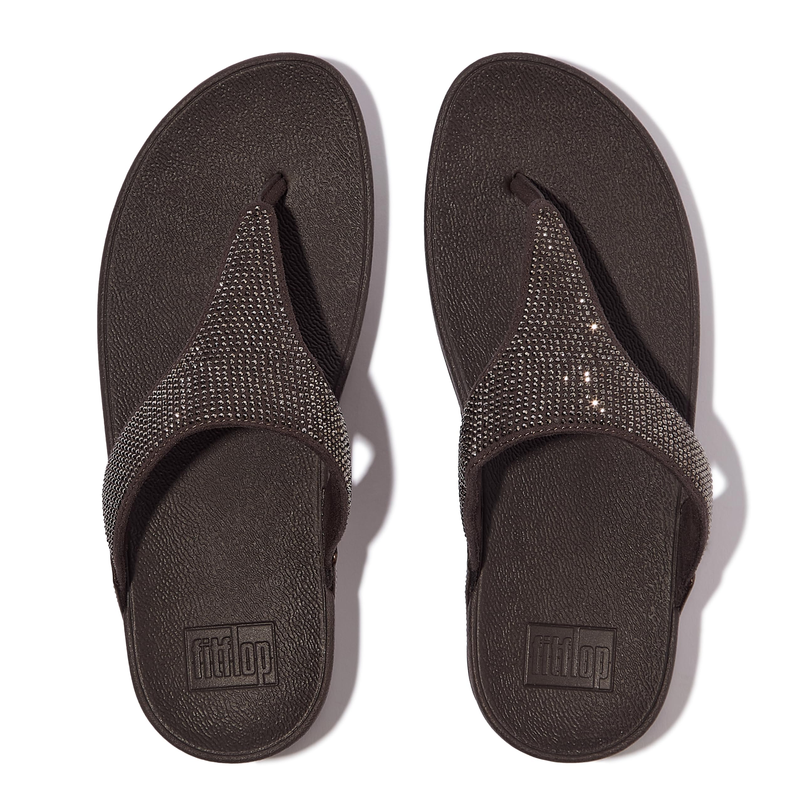 Fitflop LULU CRYSTAL EMBELLISHED TOE-POST SANDALS