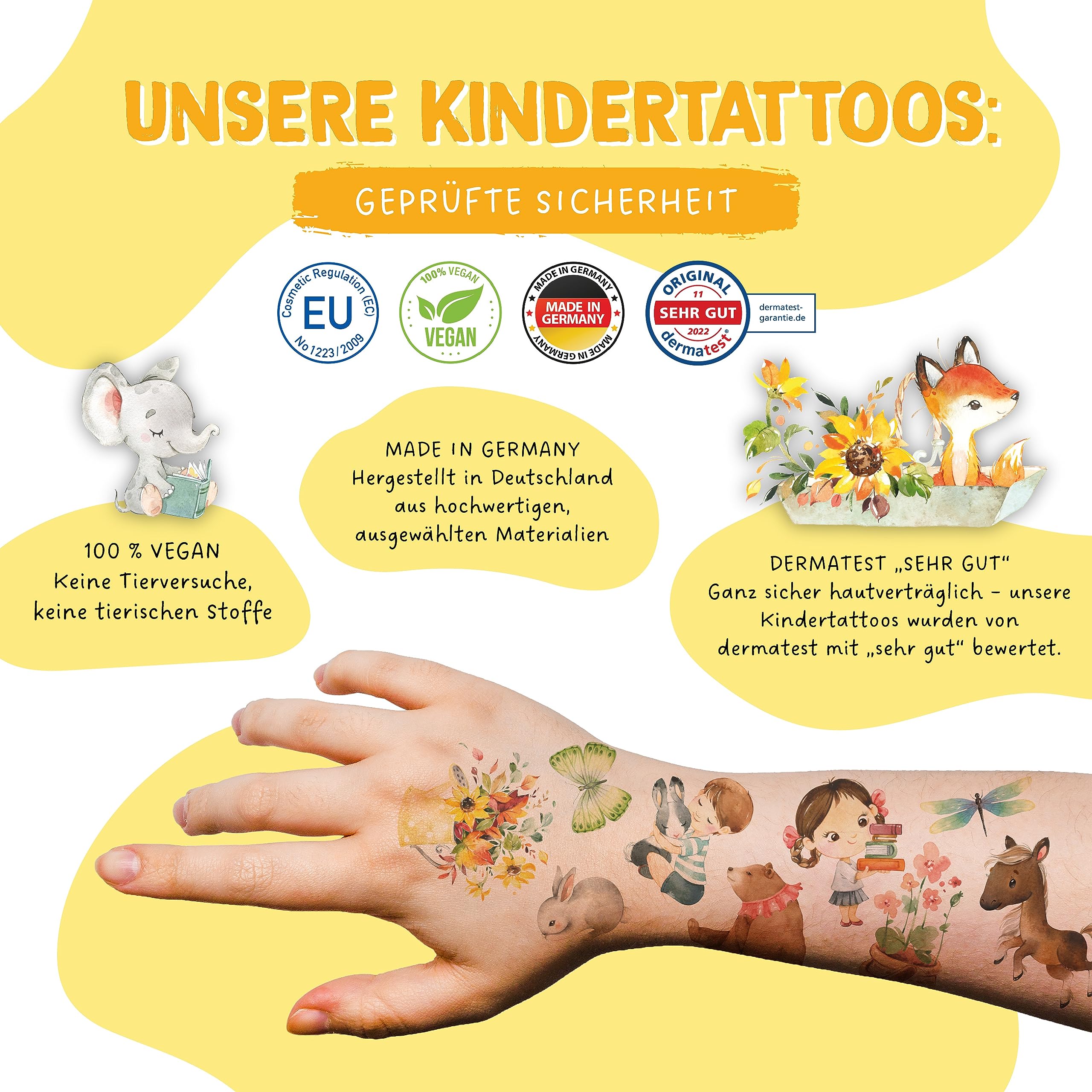 Tatouage Luminescent Enfant Tatouages Temporaires Enfant Licorne - 10 Feuilles Brillent Dans Le Noir - Étanches Pour Fête Anniversaire Tatouage Licorne Lumineux
